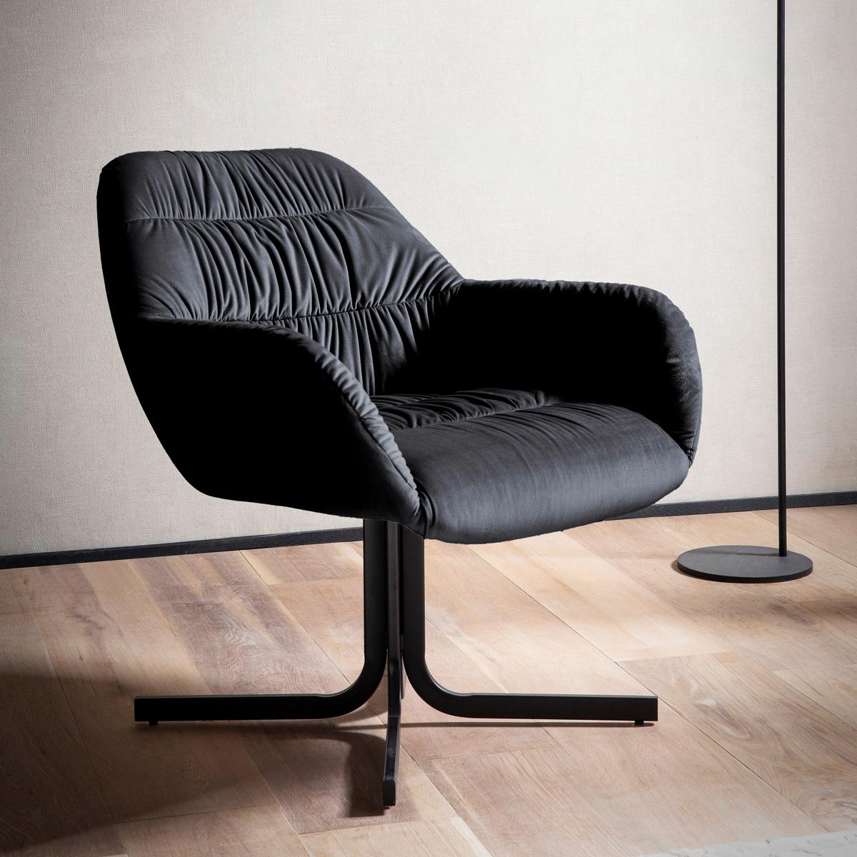 Sessel Schwarz B: 64 cm - Schwarz, Design, Textil (64/74/68cm) - Livetastic