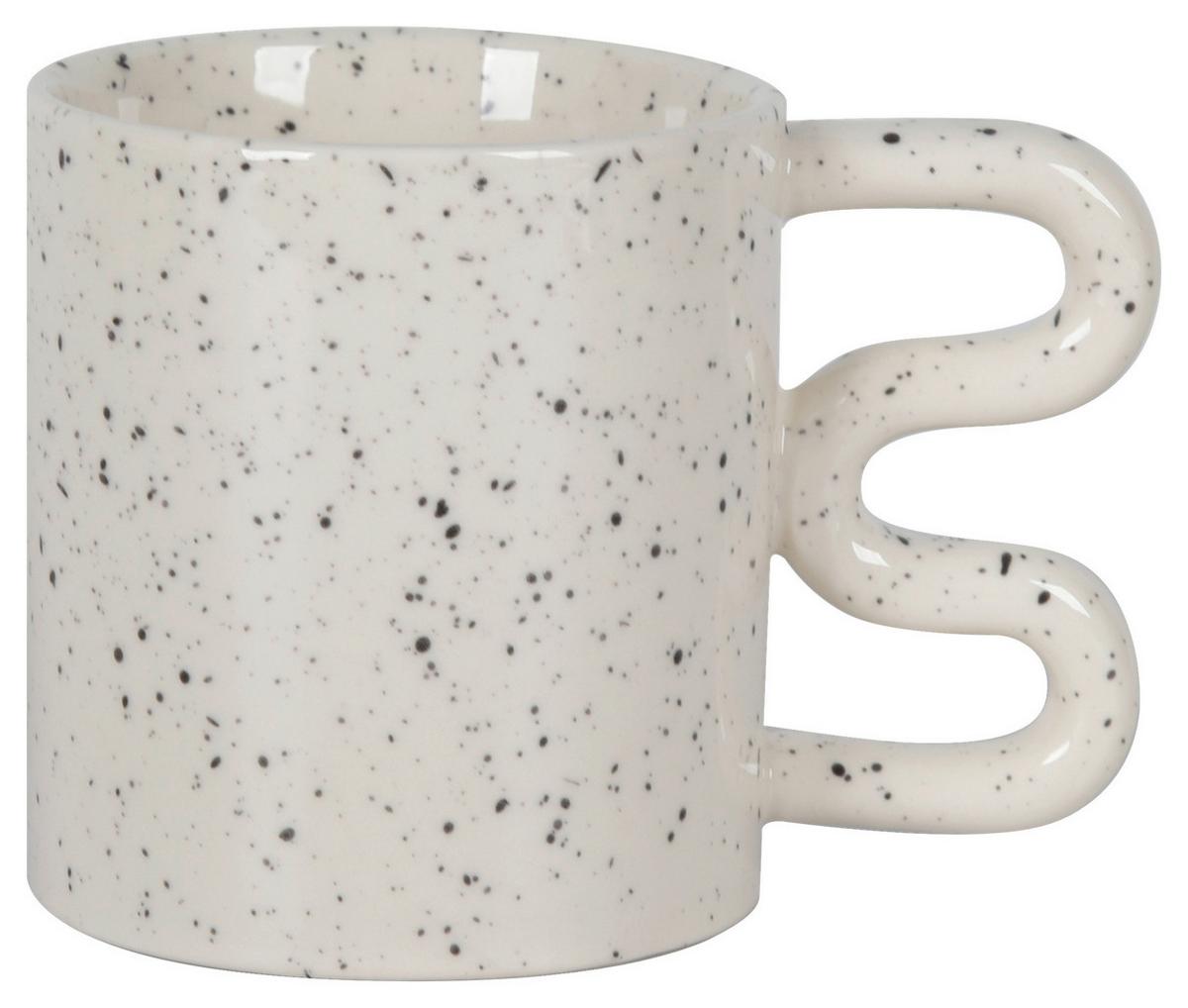 Kaffeebecher Nena - Schwarz/Weiß, ROMANTIK / LANDHAUS, Keramik (9/10cm) - Luca Bessoni