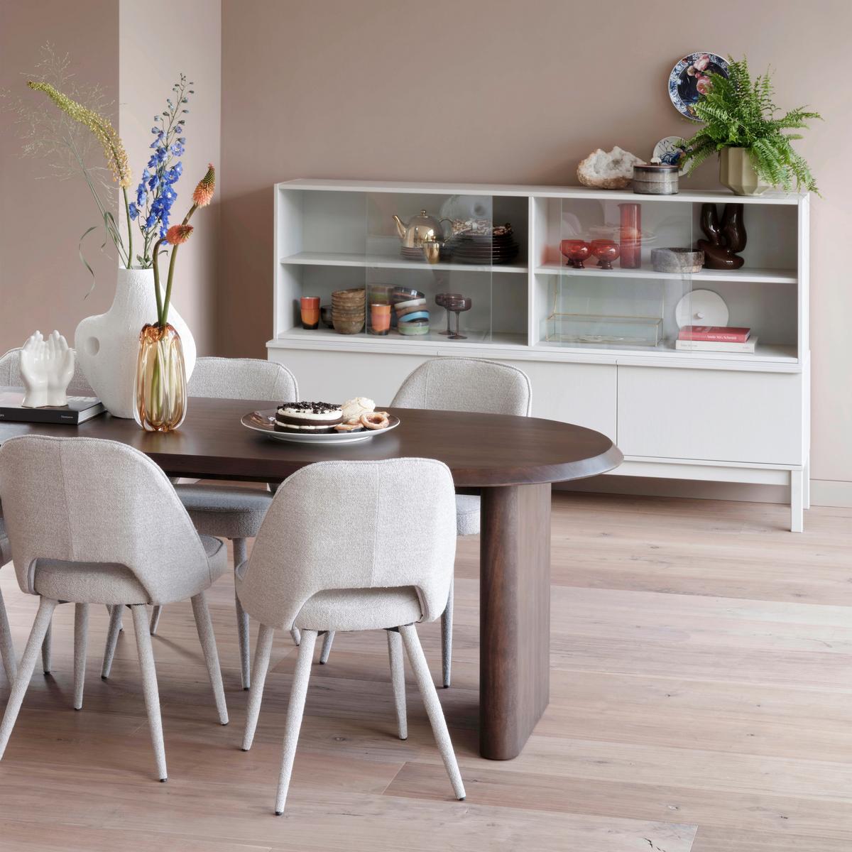 ESSTISCH Ellips Walnussfarben L: 240cm - Walnussfarben, MODERN, Holz (240/90/75cm) - Livetastic