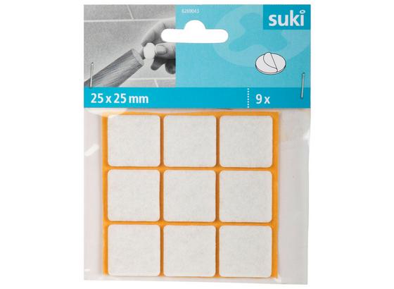 Filzgleiter 25x25 mm, 9 Stück - Weiß, Kunststoff (2,5/2,5cm) - Suki Filzgleiter 25x25 mm, 9 Stück - Weiß, Kunststoff (2,5/2,5cm) - Suki
