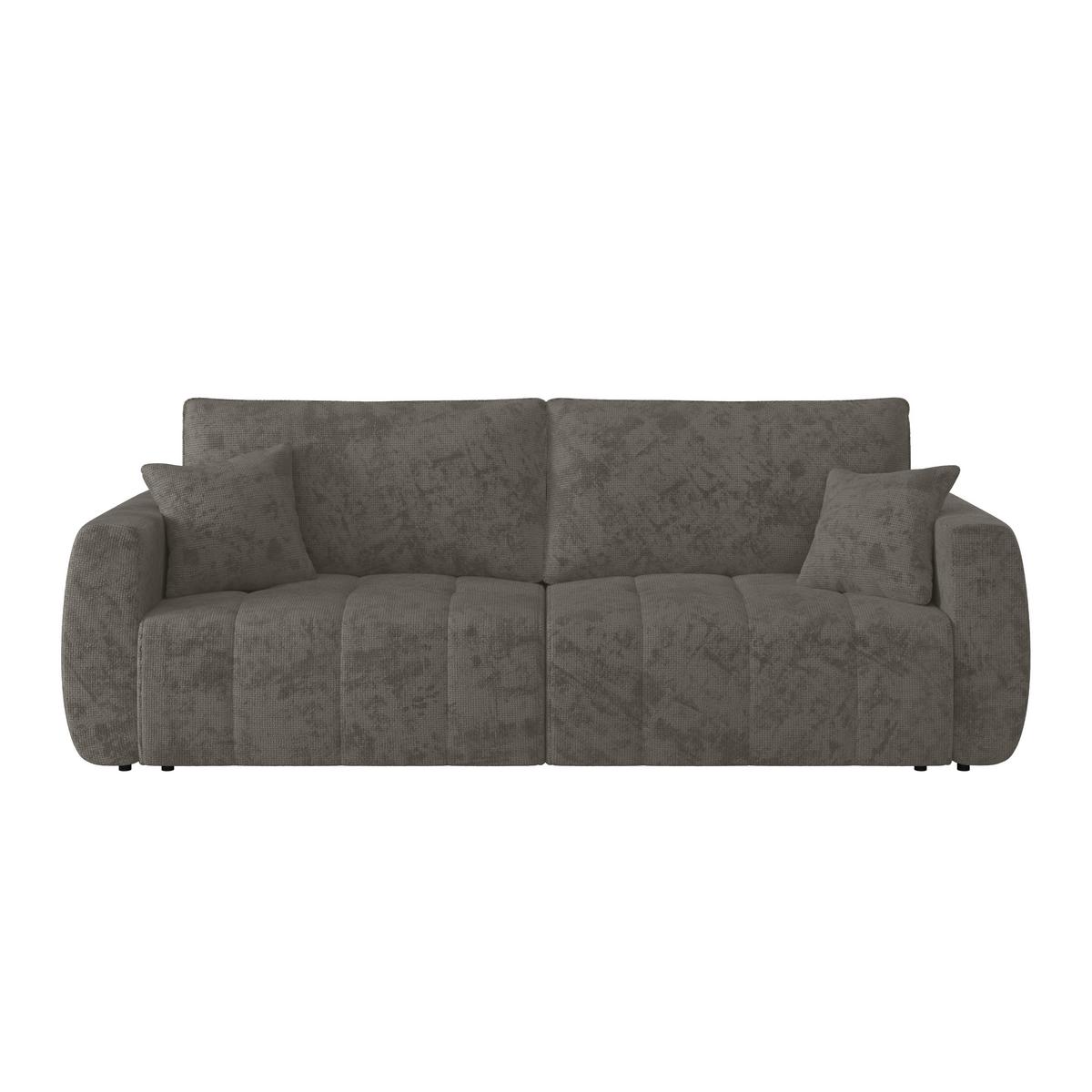 Schlafsofa Bali - Anthrazit/Schwarz, MODERN, Holz/Textil (245/74-90/104cm) - Luca Bessoni