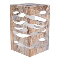 SOLARLEUCHTE 5327259 HILDA - Silberfarben, Natur, Kunststoff (12.3/12.3/20cm) - Näve