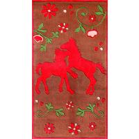 Kinderteppich Pferd Braun/pink 80x150 Cm - Pink/Braun, Trend, Textil (80/150cm)
