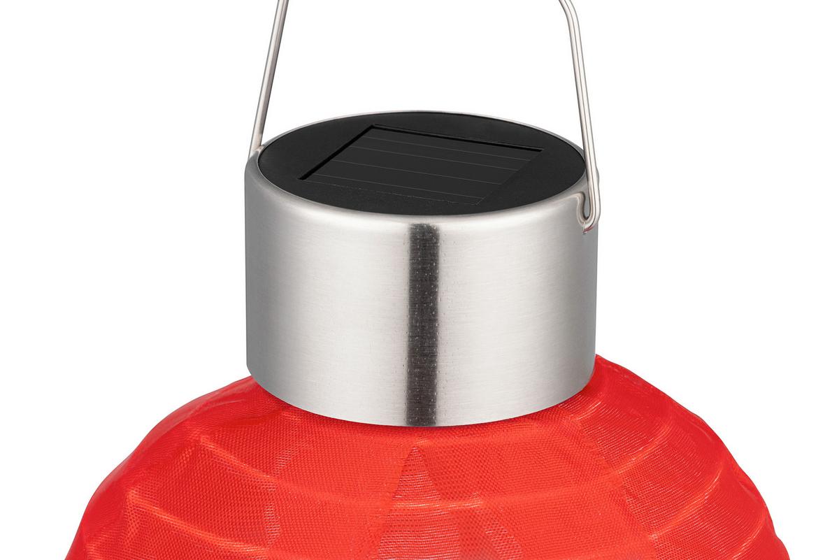 Solarleuchte Kira - Blau/Rot, Basics, Kunststoff/Textil (10/12cm) - Homezone