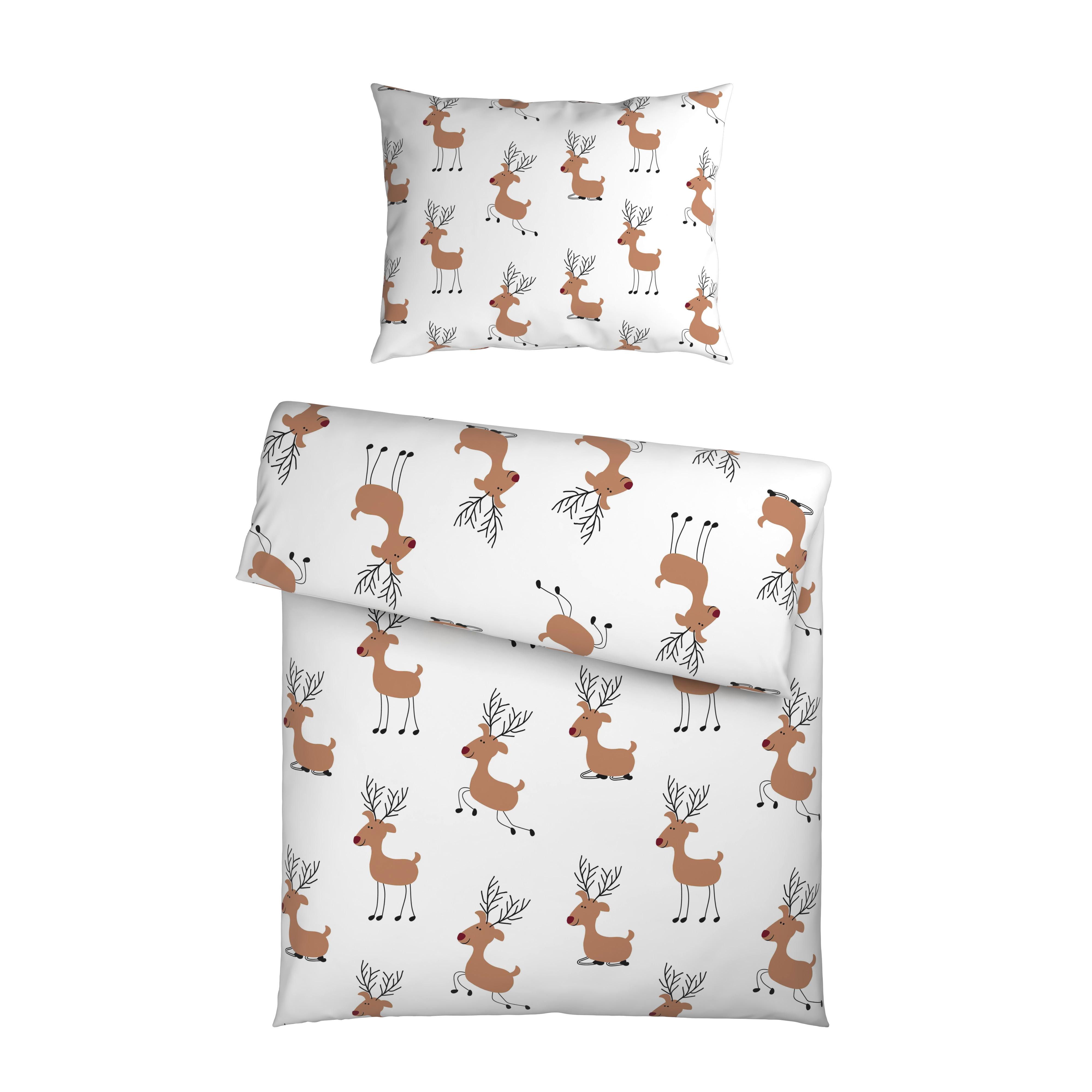 POVLEČENÍ TIMBA - bílá/světle hnědá, textil (200/140cm) - Mömax