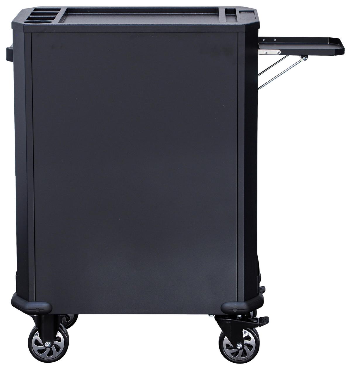 Werkstattwagen Leer Schwarz/silberfarben B: 72,4cm - Silberfarben/Schwarz, Basics, Metall (72,4/102,65/47cm)