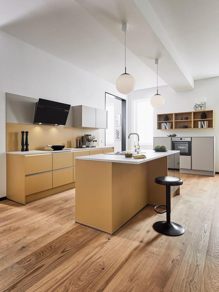Einbauküchen Pn 105/80 Frei Planbar Modernes Design - Kaschmir, Holzwerkstoff - Pino