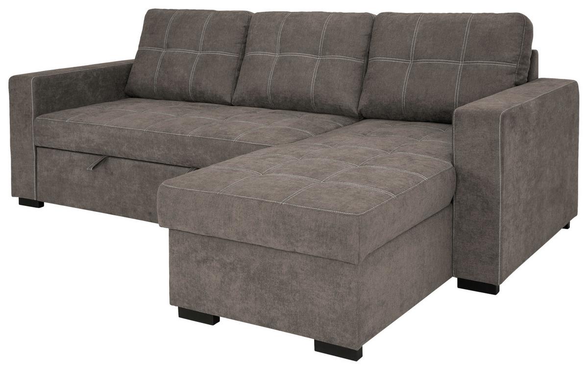 Sedací souprava TURIN, šedohnědá - černá/šedohnědá, Design, kov/dřevo (239/87/160cm)