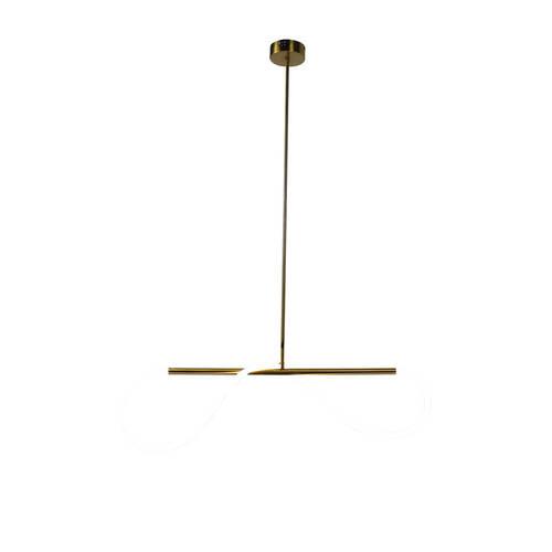 LED-Pendelleuchte 31-35615 Supreme - Goldfarben/Weiß, Design, Kunststoff/Metall (100/15/120cm)