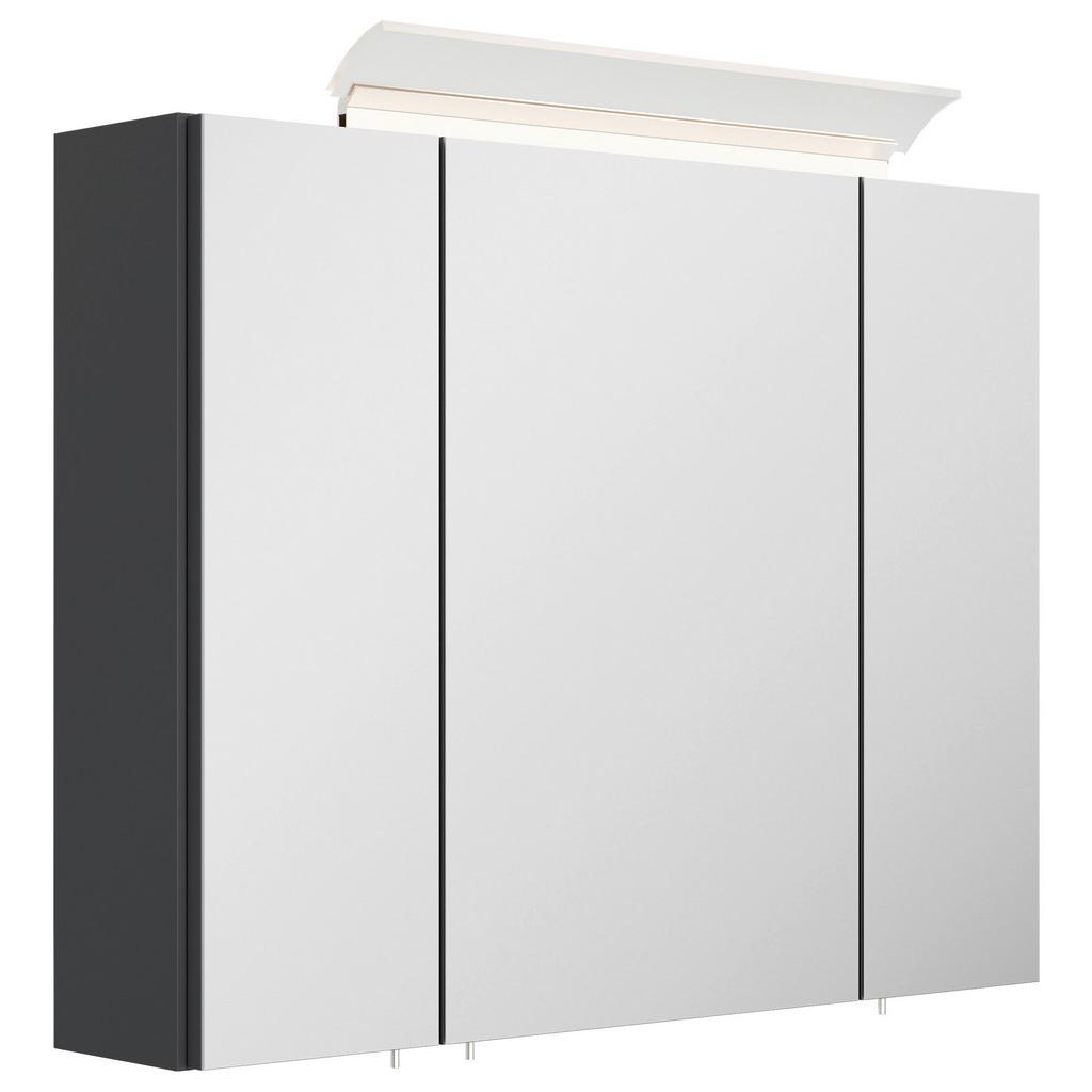 SPIEGELSCHRANK Graphitfarben B: 80 cm