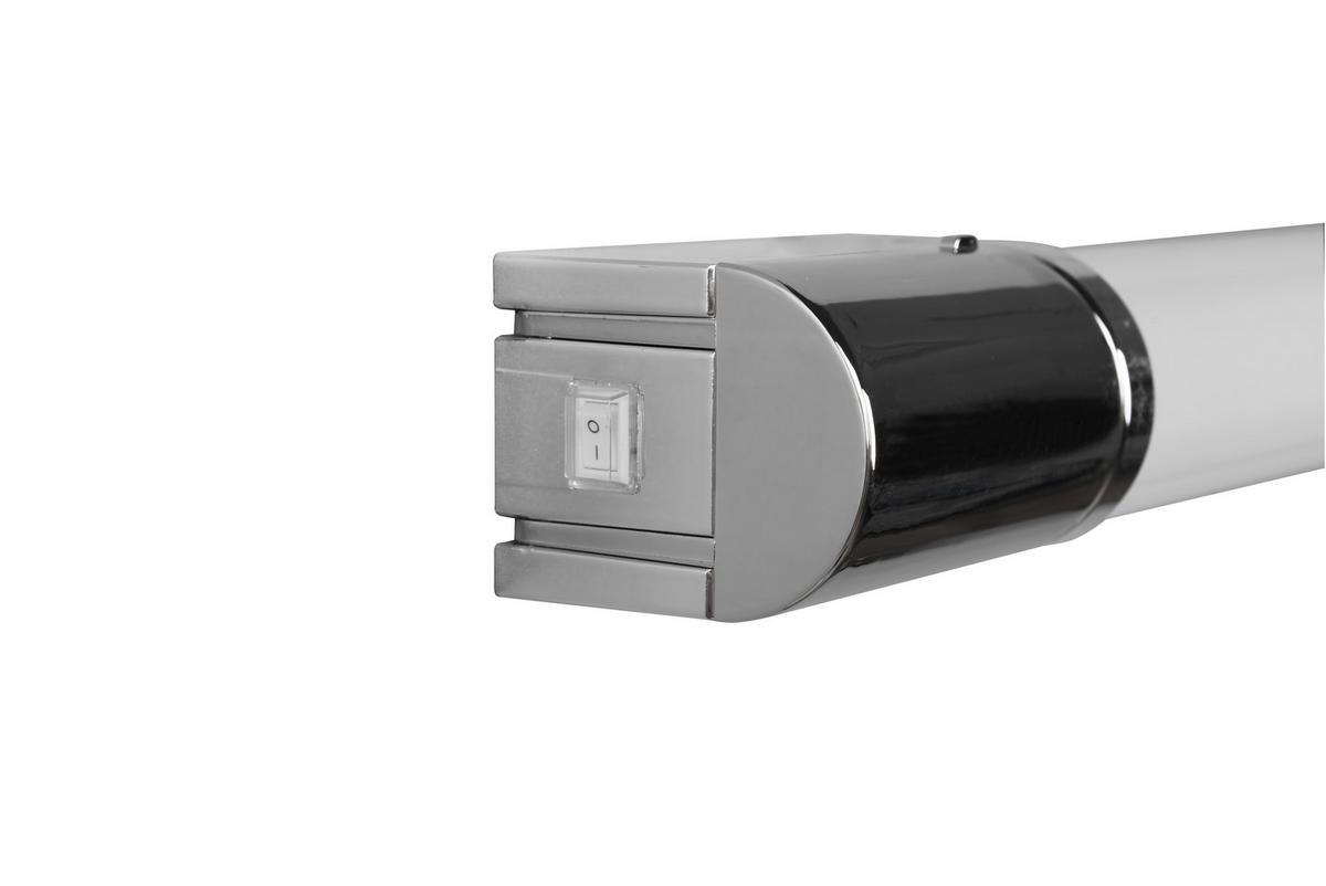 Bad-Wandleuchte Ip44 1-Flammig mit Schalter inkl. Steckdose - Chromfarben, Basics, Kunststoff/Metall (79/5,5/7cm) - Trio Leuchten