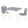 Kindersitzgruppe Mit 2 Stühlen Weiß Grau - Weiß/Grau, Basics, Holzwerkstoff - Kesper