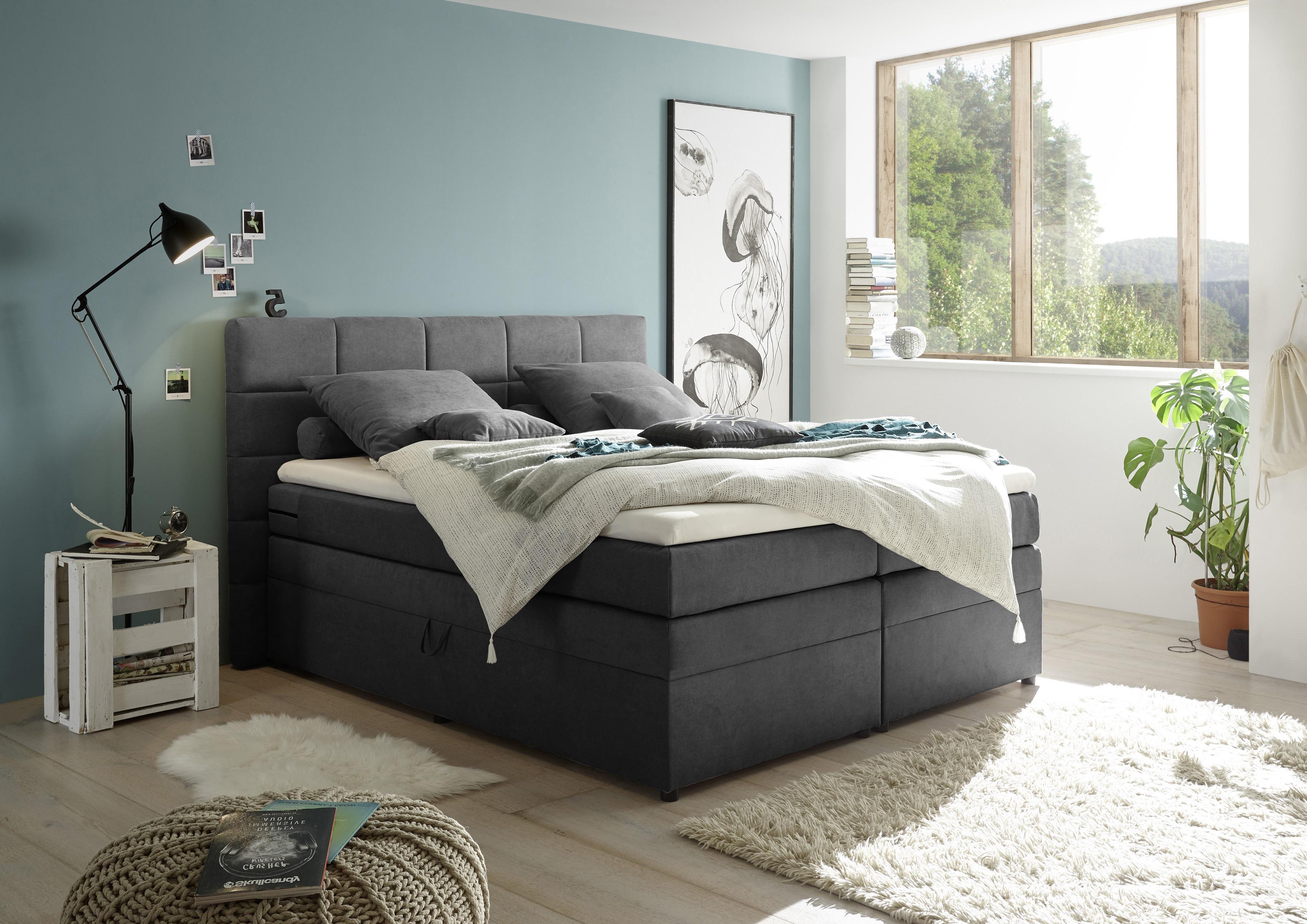 Boxspringbett mit Topper & Bettkasten 180x200 Tacoma 3 - Schlammfarben, KONVENTIONELL, Kunststoff (180/200cm) - MID.YOU