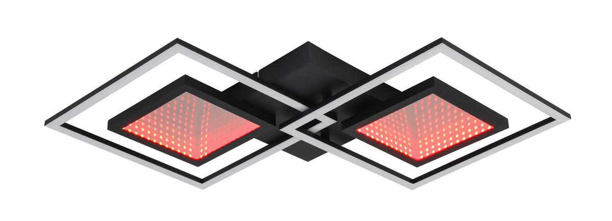 Stropní LED svítidlo Preceval, 74/42cm - černá, kov/plast (74/42/6cm) - Premium Living
