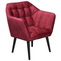 Polstersessel mit Armlehnen Max Stoffbezug Weinrot - Weinrot/Schwarz, MODERN, Holzwerkstoff/Textil (84/87/70cm) - MID.YOU