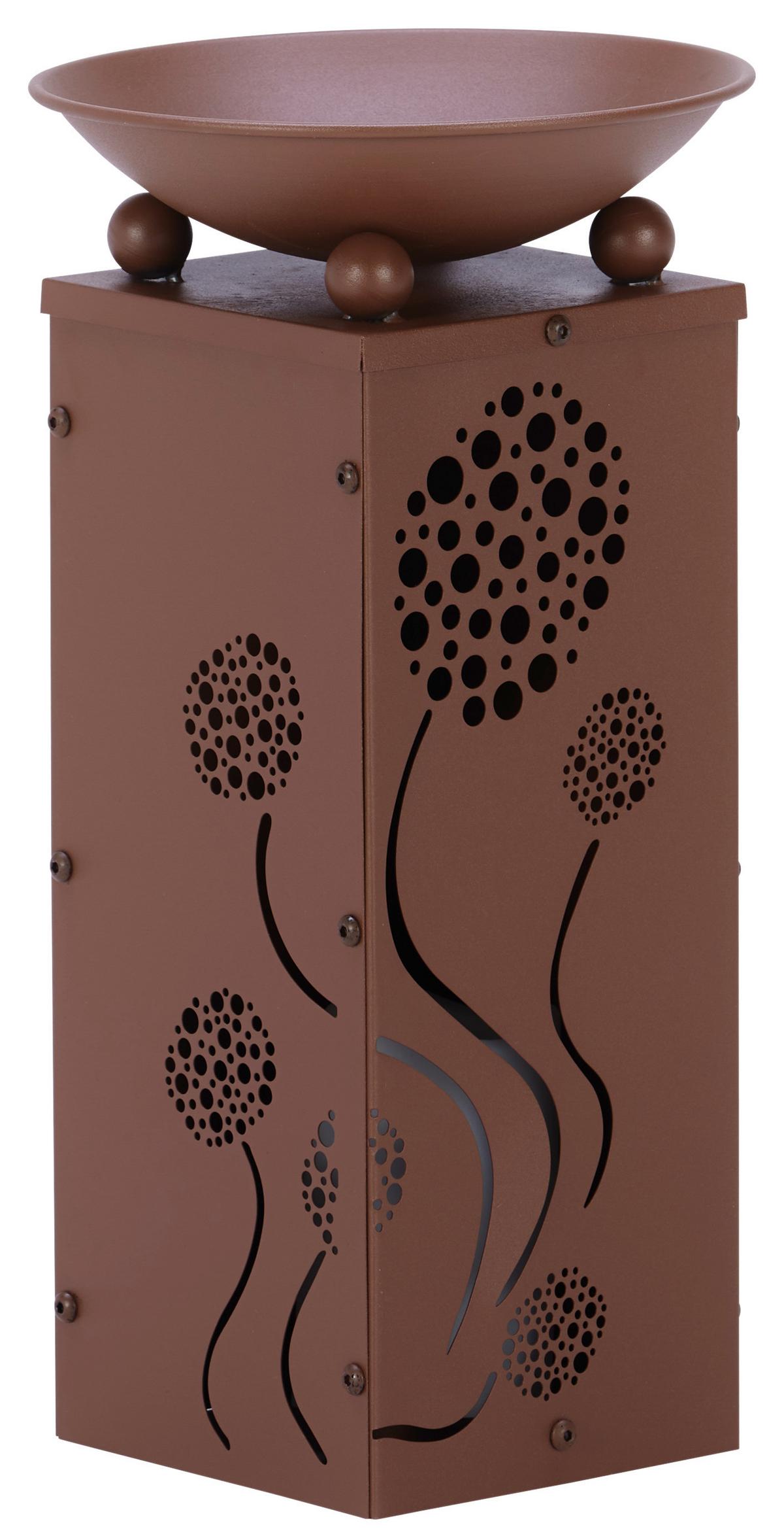 Led Dekosäule Mit Schale Pusteblume H: 39 Cm - Rostfarben, Basics, Metall (21/21/39cm)