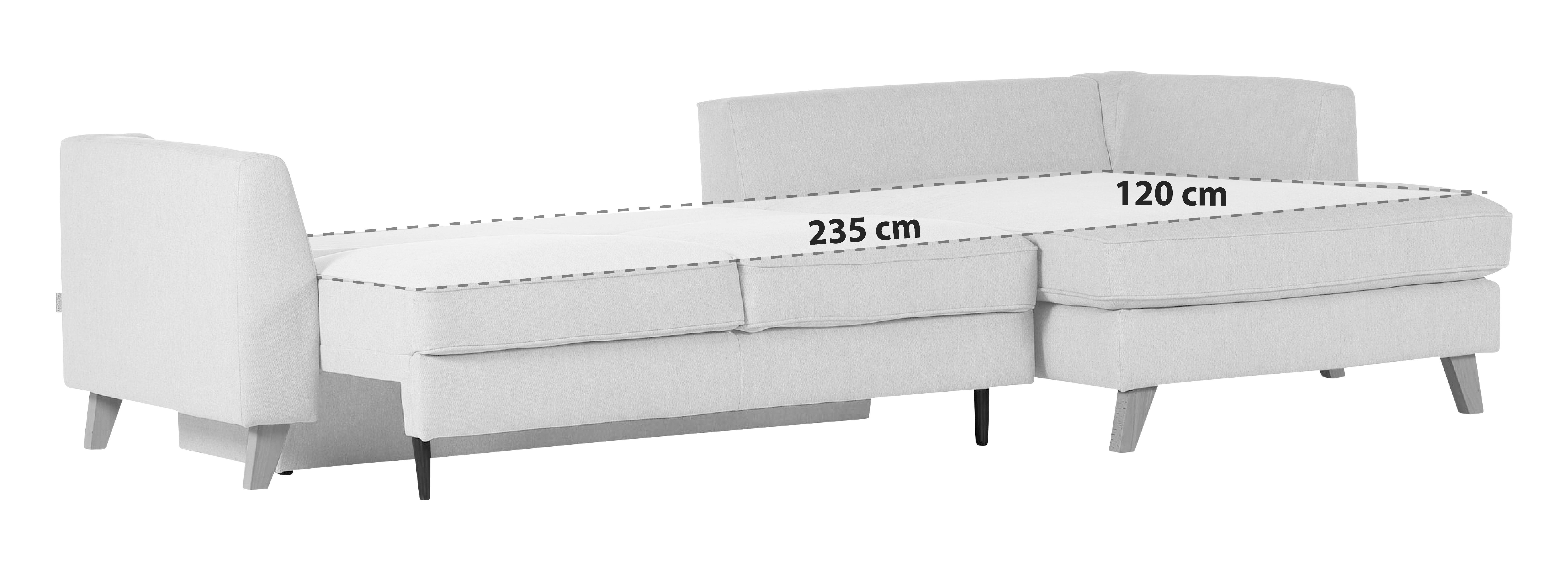 Ecksofa Rimini, Grau S: 271x165 cm - Buchefarben/Grau, Design, Textil (271/165cm) - MID.YOU