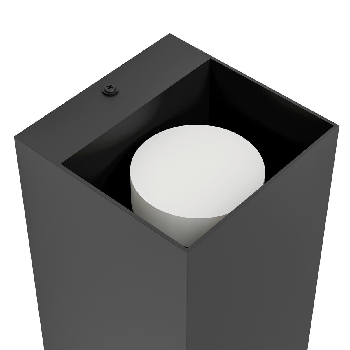 Außenleuchte Eremitana 2,8W Stahl, Wandmontage - Schwarz, Design, Metall (11/11/24cm) - Eglo