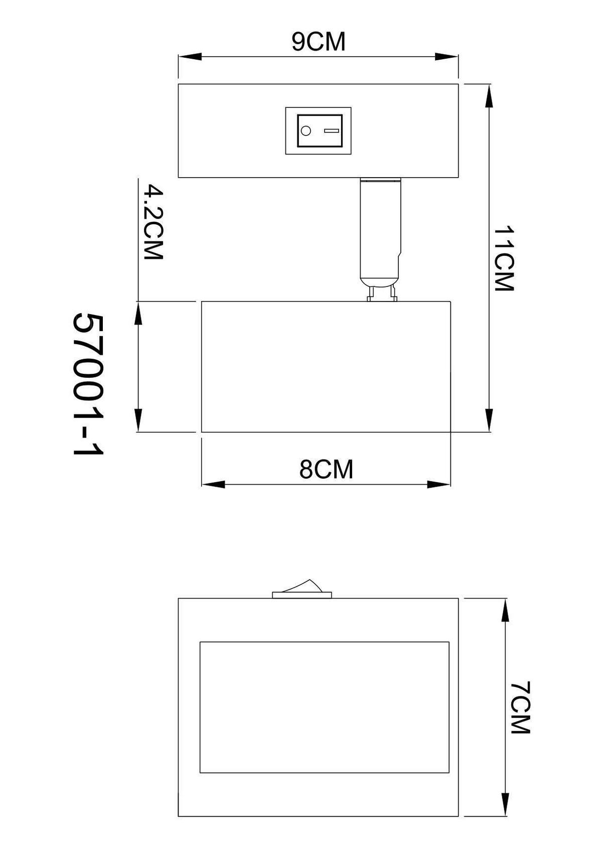 LED-Strahler 3000k, 6w - Schwarzchrom/Schwarz, Design, Metall (11/9/7cm) - Globo