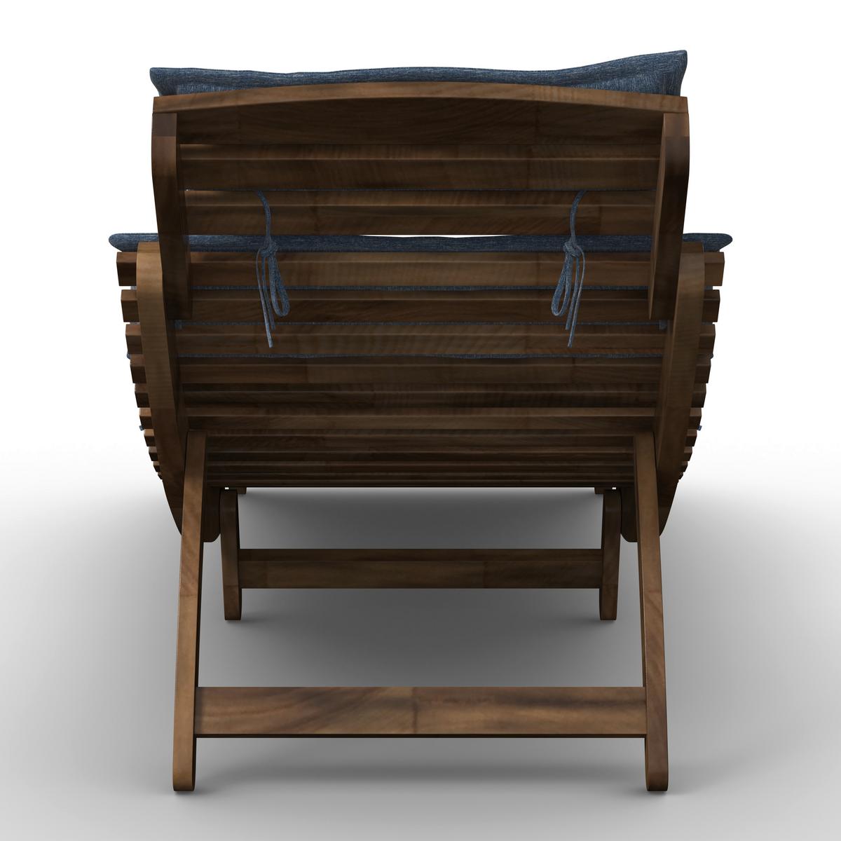 ZÁHRADNÉ LEŽADLO NATALIE - sivá, Natur, drevo/textil (180/62/54cm) - Mömax