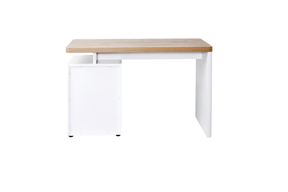 Schreibtisch B 120cm H 55cm Cuuba Libre 122, weiß - Eichefarben/Weiß, Design, Holzwerkstoff (120/55/76cm) - MID.YOU