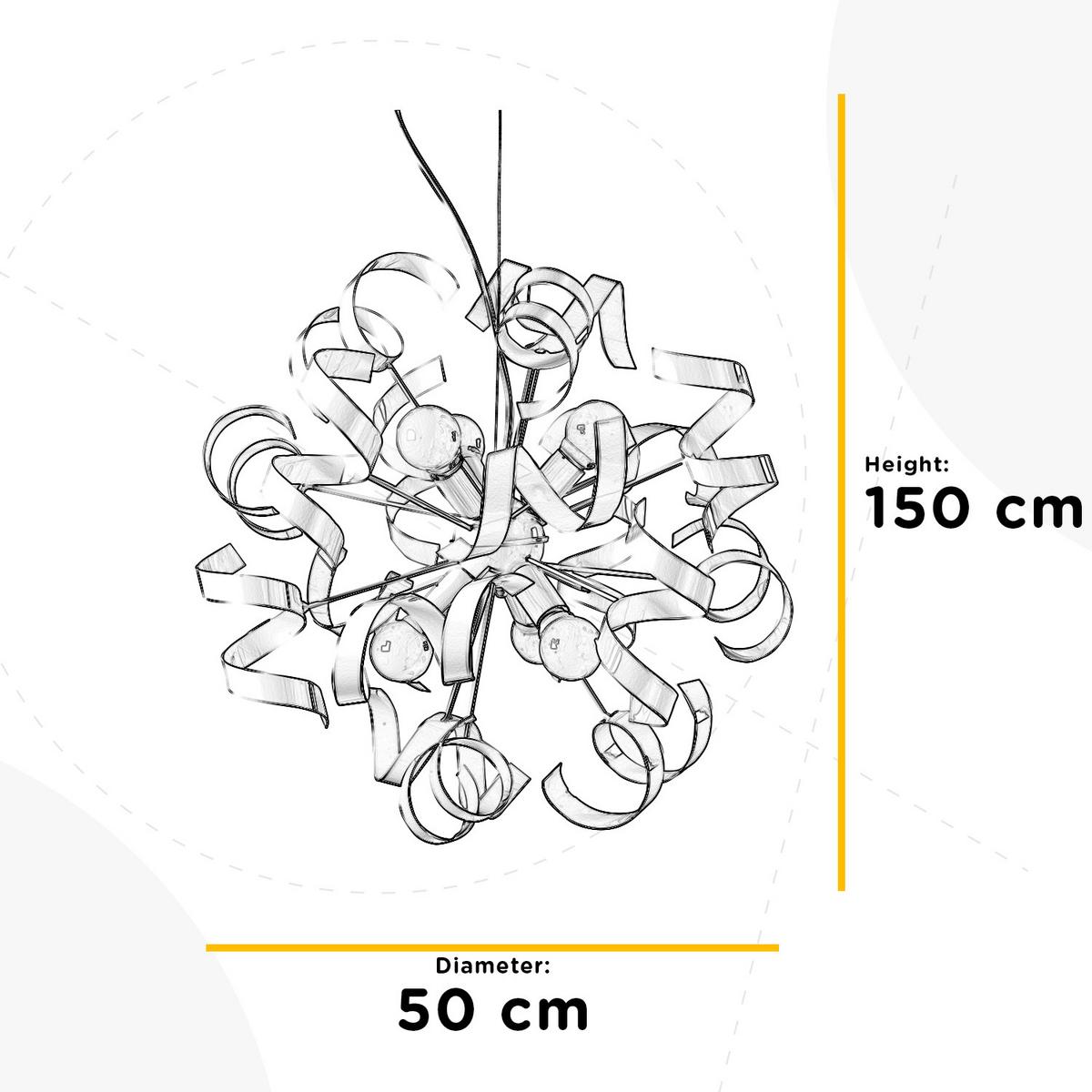 Hängeleuchte 4812/6r - Kupferfarben, Design, Metall (50/150cm)