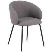 STOLIČKA S PODRÚČKAMI ELEANOR - čierna/svetlosivá, Design, kov/textil (55,5/79/55cm) - MID.YOU