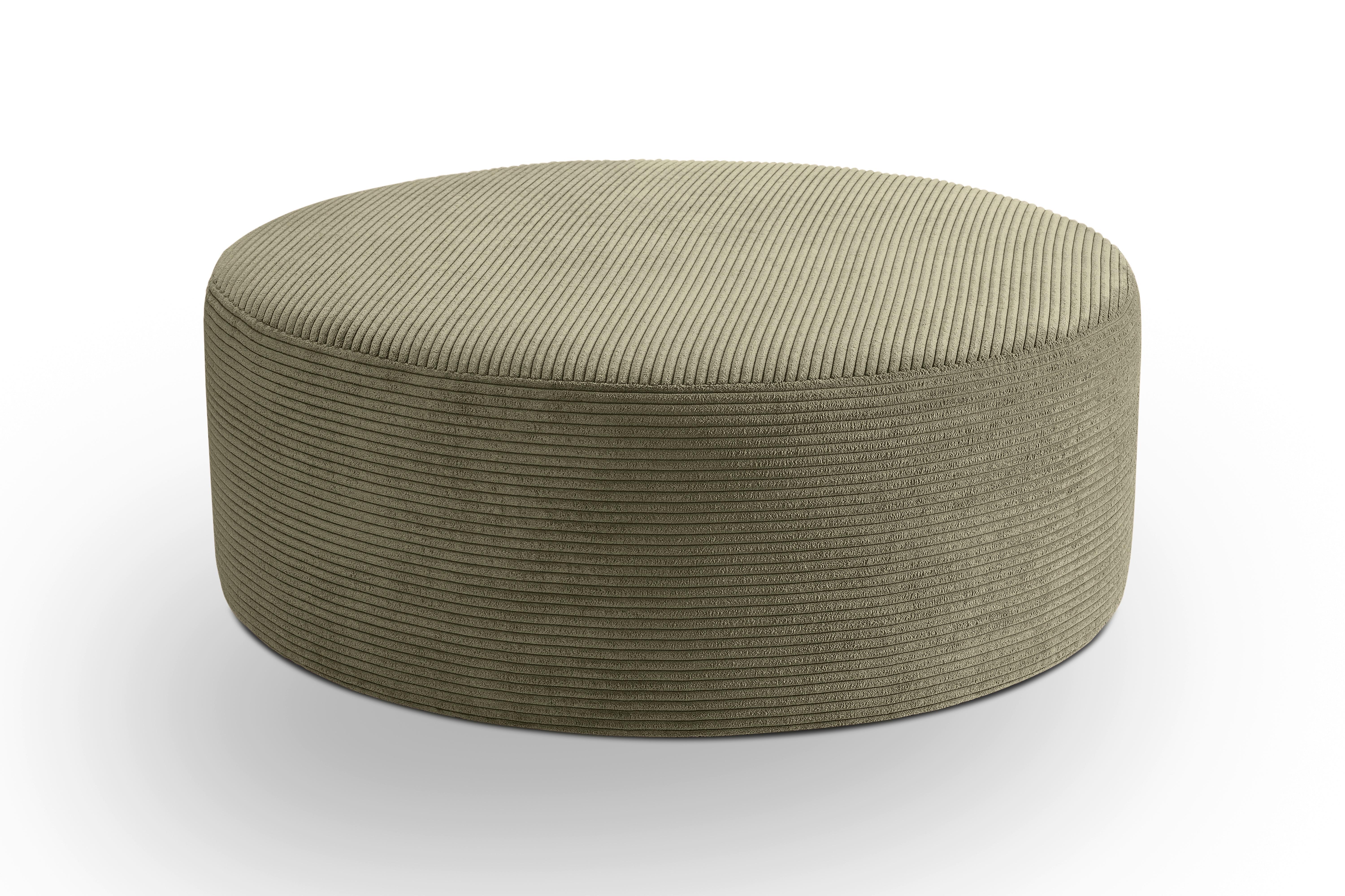 Hocker Kolo Khaki B: 103cm - Khaki/Schwarz, Basics, Textil (103/39/103cm) - MID.YOU