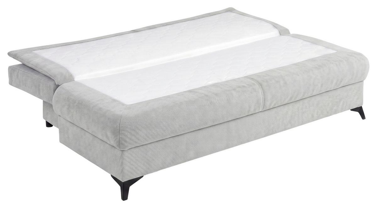 Rozkladacia pohovka KEN, sivá - čierna/sivá, Konventionell, kompozitné drevo/textil (209/105cm) - Based