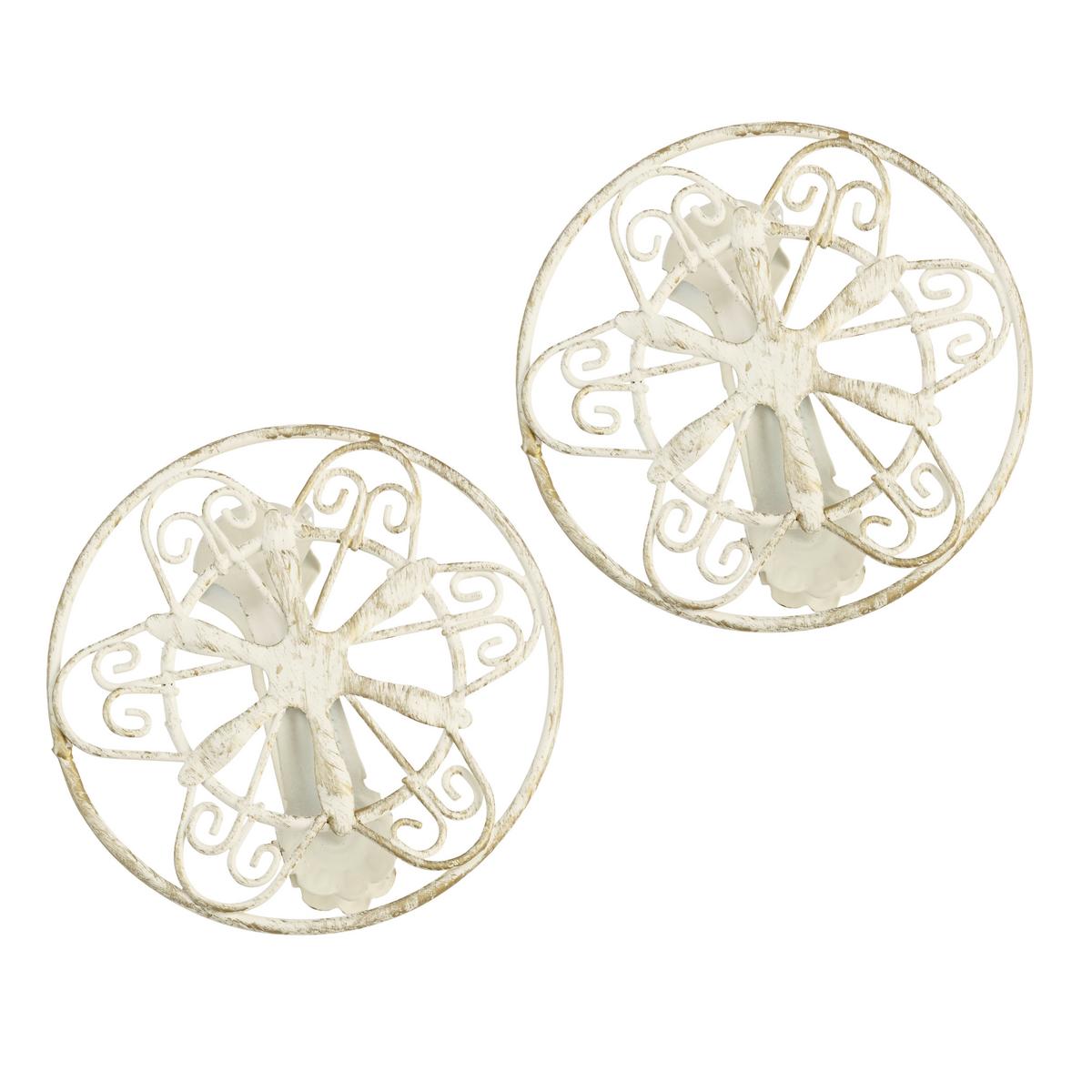 DEKORAČNÝ ŠTIPEC ANTIK - medená/krémová, kov (8,5/6,5cm) - Modern Living