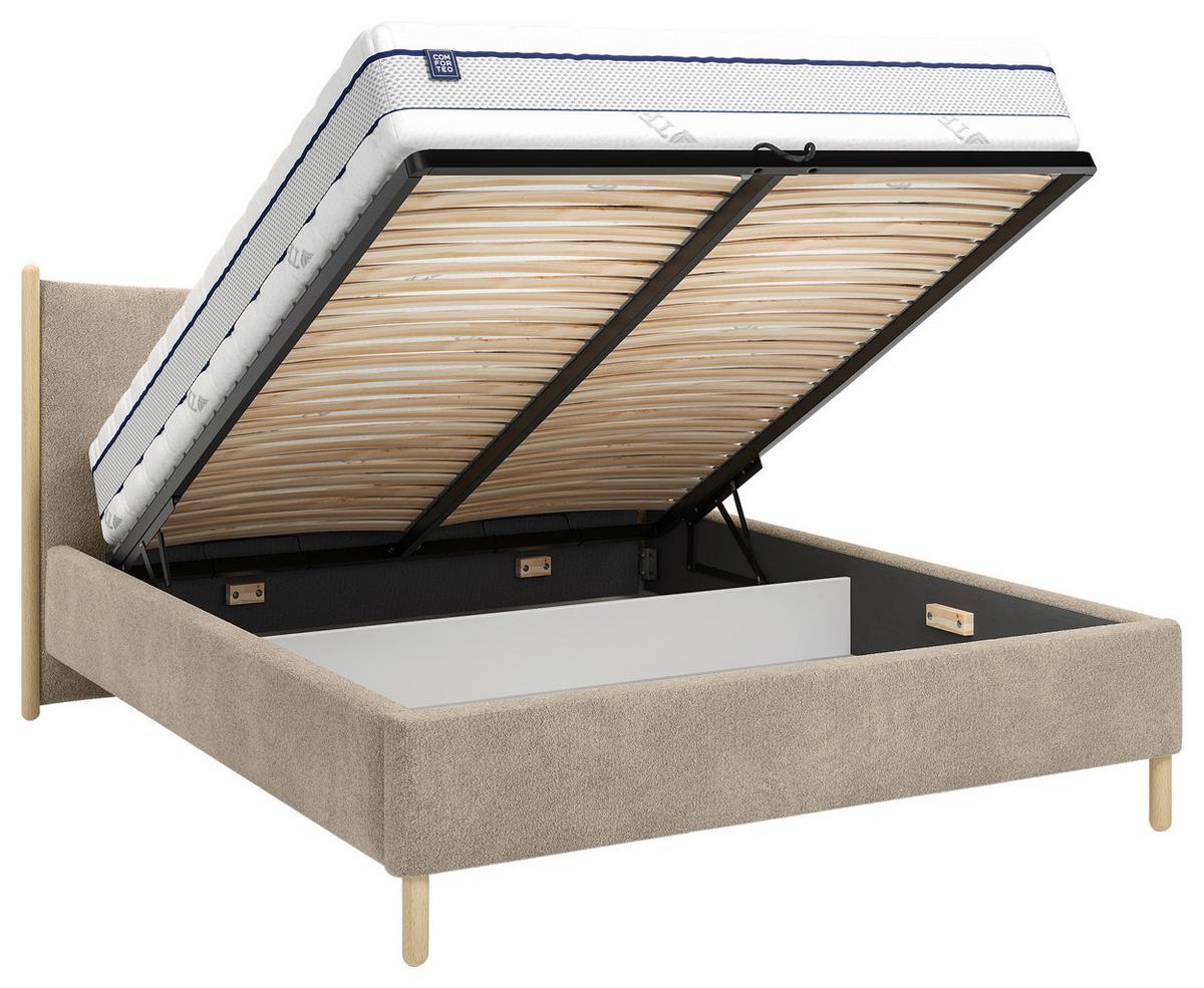 Polsterbett Nature Braun Lf: 180x200 Cm - Buchefarben/Braun, MODERN, Holz/Holzwerkstoff (180/200cm) - MID.YOU