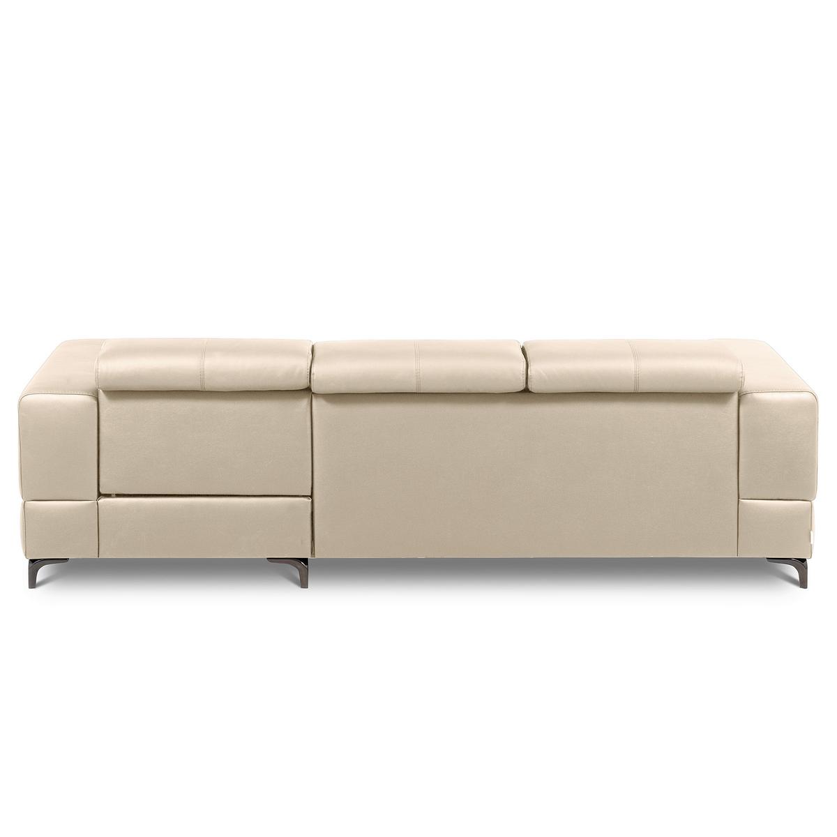 Ecksofa Torino Teilleder Grau 247x173 - Schwarz/Grau, Design, Leder/Textil (247/173cm) - Livetastic