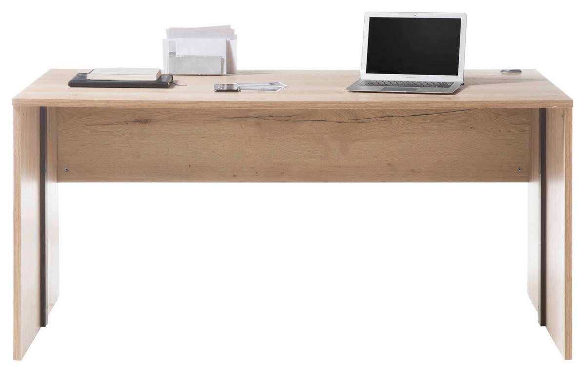 Schreibtisch B 80cm H 76cm Fjord Eichefarben Dekor - Eichefarben, Design, Holzwerkstoff (160/80/76cm) - MID.YOU