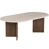 Couchtisch Sable Elfenbein/ Walnussfarben B: 119cm - Elfenbein/Walnussfarben, Design, Holzwerkstoff (119/40/60cm) - MID.YOU