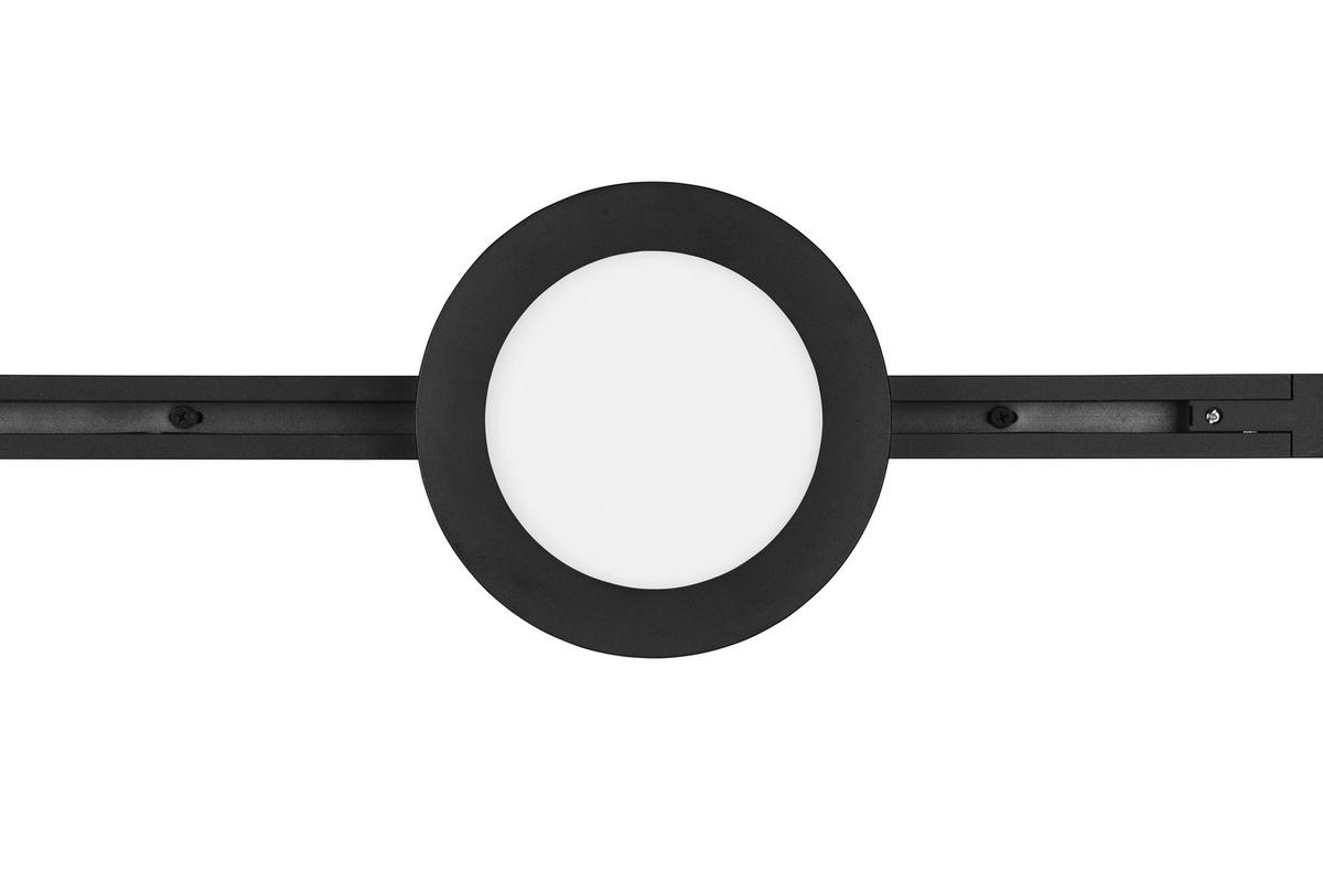 Deckenleuchte Duoline Camillus Ø 17 Cm, Für Schienensytem - Schwarz, Basics, Kunststoff (17,0/2,9cm) - Trio Leuchten