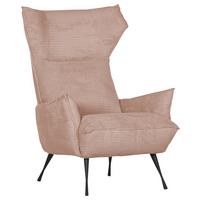 Ohrensessel Lorris - Schwarz/Rosa, KONVENTIONELL, Textil (83/110/92cm) - MID.YOU