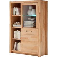Highboard Fenja Buchefarben, B: 98 Cm - Buchefarben, Design, Glas/Holz (98/145/40cm) - MID.YOU