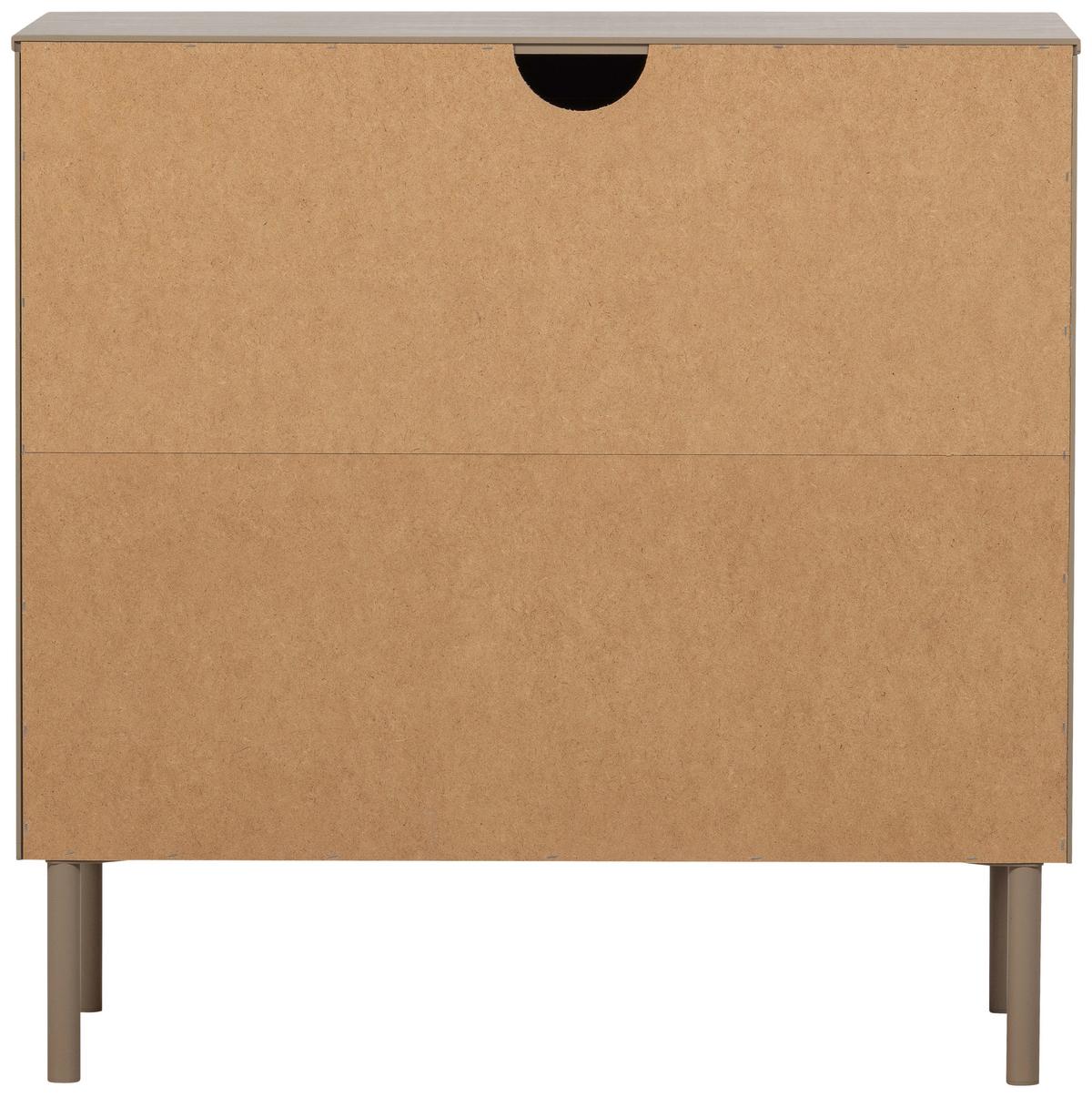 Kommode Gunnar Schlammfarben B: 94 Cm - Schlammfarben/Schwarz, Design, Holz (94/93/52cm) - Livetastic