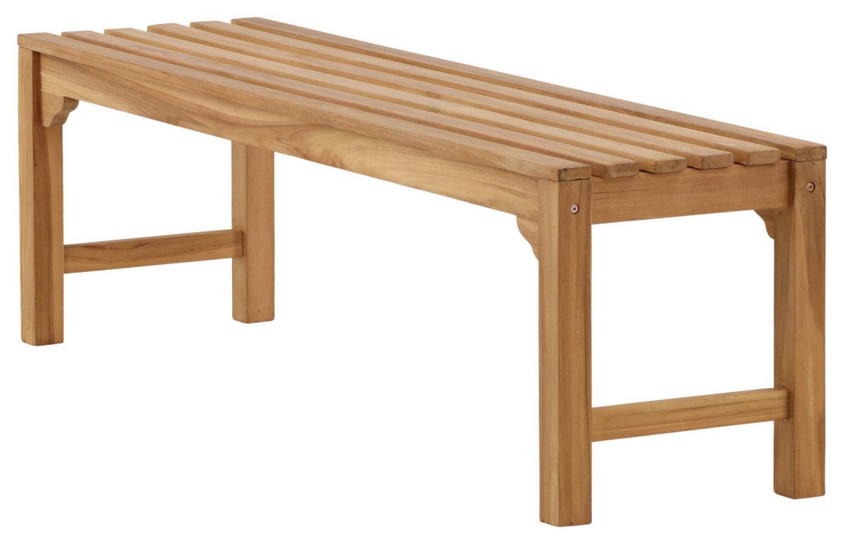 Gartenbank Kenya - Teakfarben, KONVENTIONELL, Holz (150/45/40cm) - Gardenson