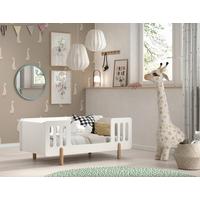 Kinder-/juniorbett Simple - Weiß/Naturfarben, MODERN, Holz/Holzwerkstoff (70/140cm) - MID.YOU