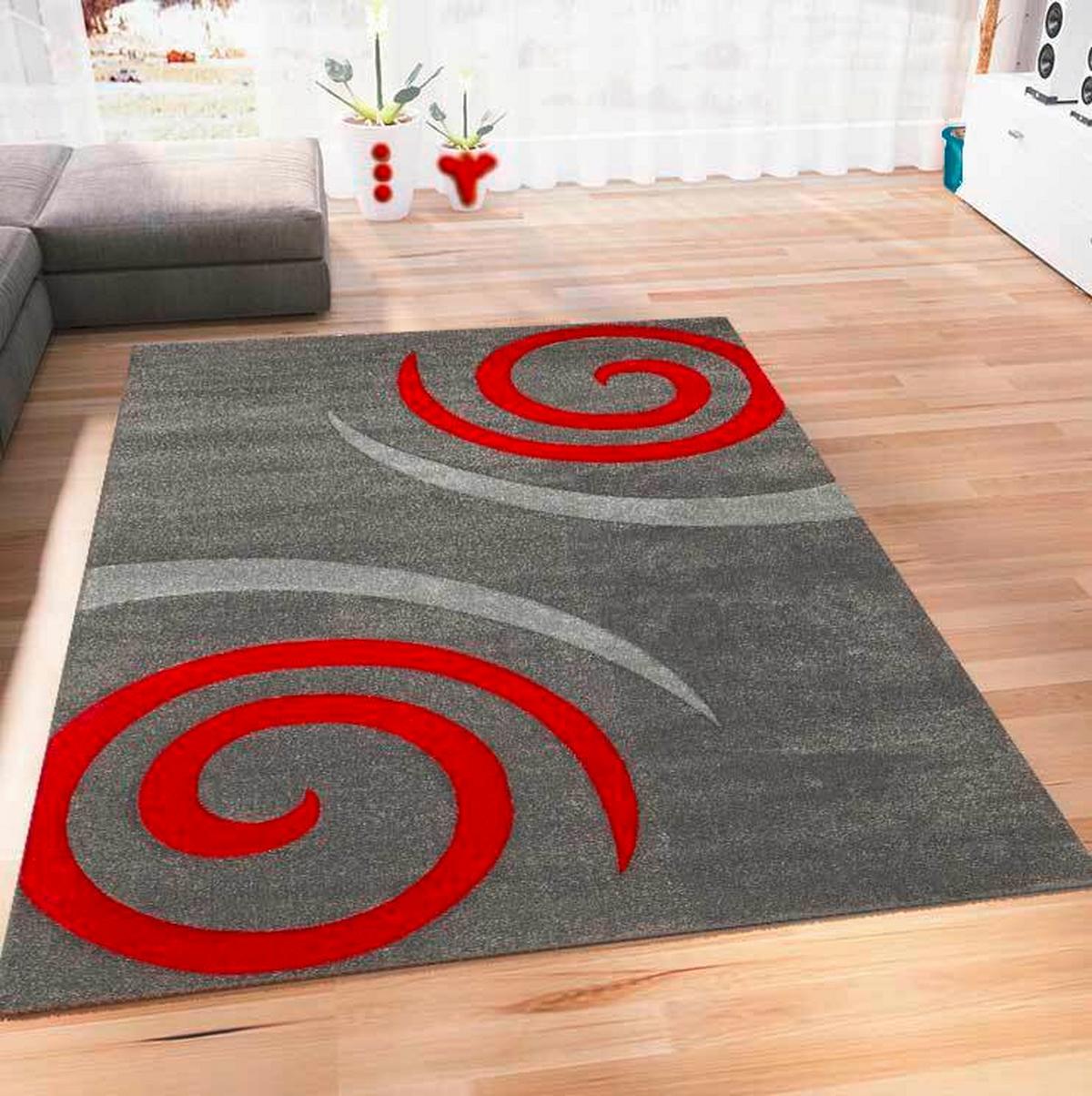 Webteppich Rot Naturfaser Cascada Plus 120x170 Cm - Rot, MODERN, Textil (120/170cm)