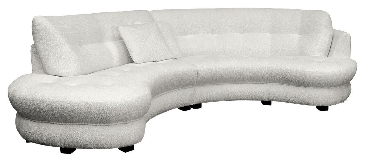 Ecksofa Bretania Hellgrau, S: 113x300 cm - Hellgrau/Schwarz, Design, Textil (113/300cm) - Livetastic