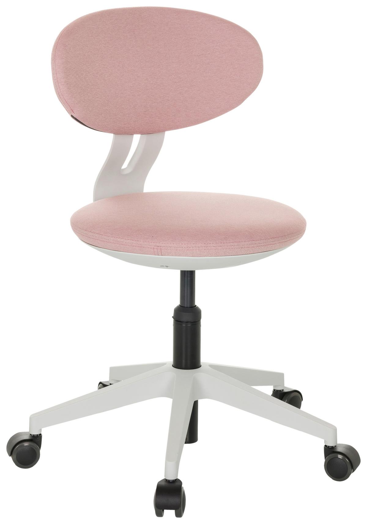 Jugenddrehstuhl Minimovo - Rosa/Weiß, Basics, Kunststoff/Textil (42/66-87/52cm) - MID.YOU