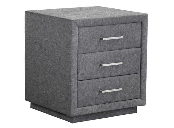 Nachtkästchen Penna - Anthrazit, KONVENTIONELL, Textil (51/55,5/48,5cm) - James Wood Nachtkästchen Penna - Anthrazit, KONVENTIONELL, Textil (51/55,5/48,5cm) - James Wood