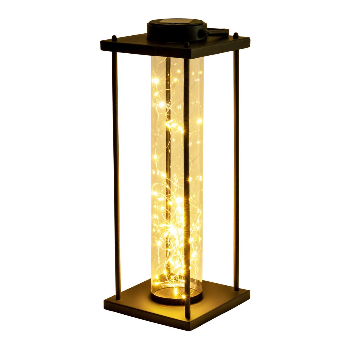 Solarleuchte 5294922 Fairylight - Klar/Schwarz, Basics, Glas/Kunststoff (16,5/16,5/51,5cm) - Näve