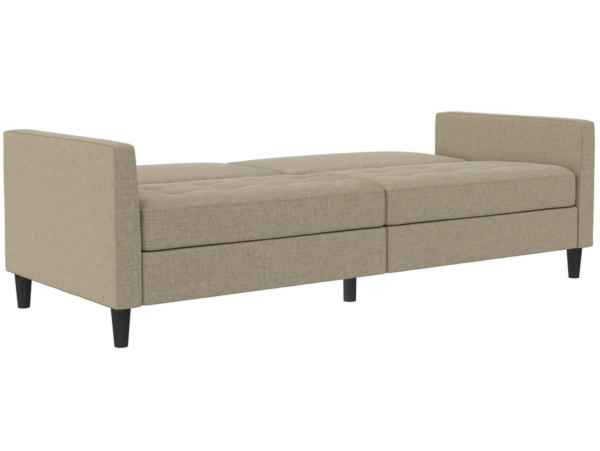 Schlafsofa Palermo Cappuccino, mit Schlaffunktion - Schwarz/Cappuccino, Basics, Textil (207/86/86cm) - Livetastic