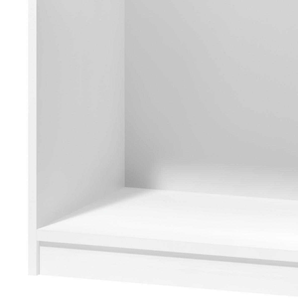 Regál so 4 priehradkami - biely - čierna/biela, Basics, kompozitné drevo/plast (60/153/38cm) - P & B