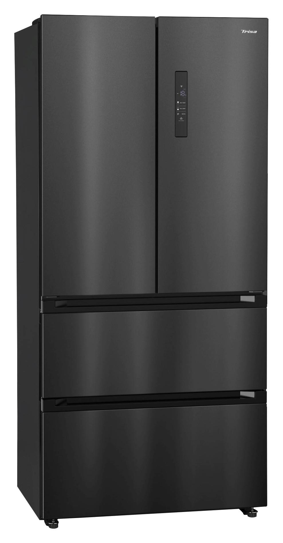 Side-By-Side Food Center 2 Türen Schwarz - Schwarz, KONVENTIONELL, Metall (83,3/189,8/64,8cm) - Trisa Electronics