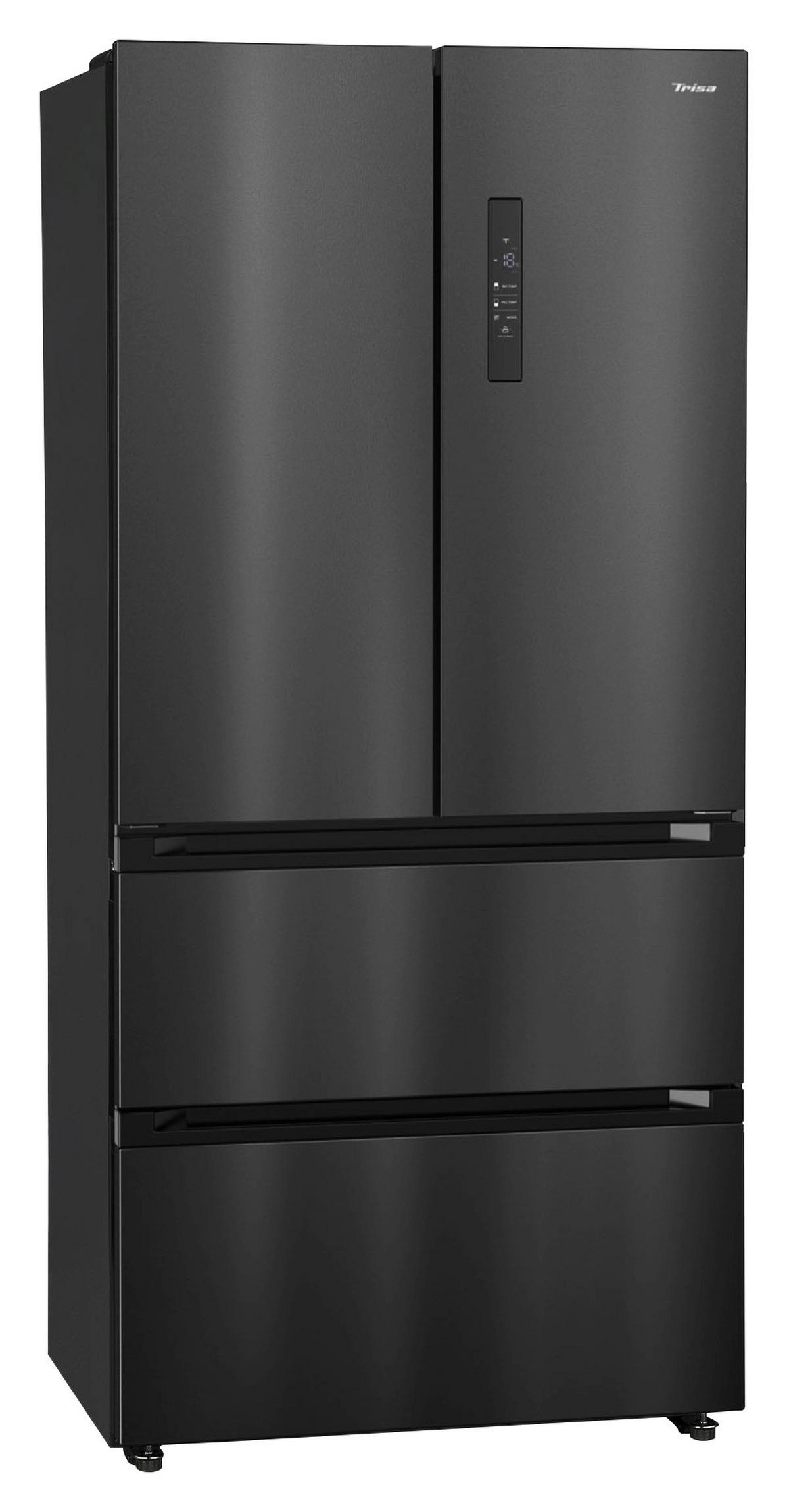 Side-by-side Food Center 2 Türen Schwarz - Schwarz, KONVENTIONELL, Metall (83,3/189,8/64,8cm) - Trisa Electronics