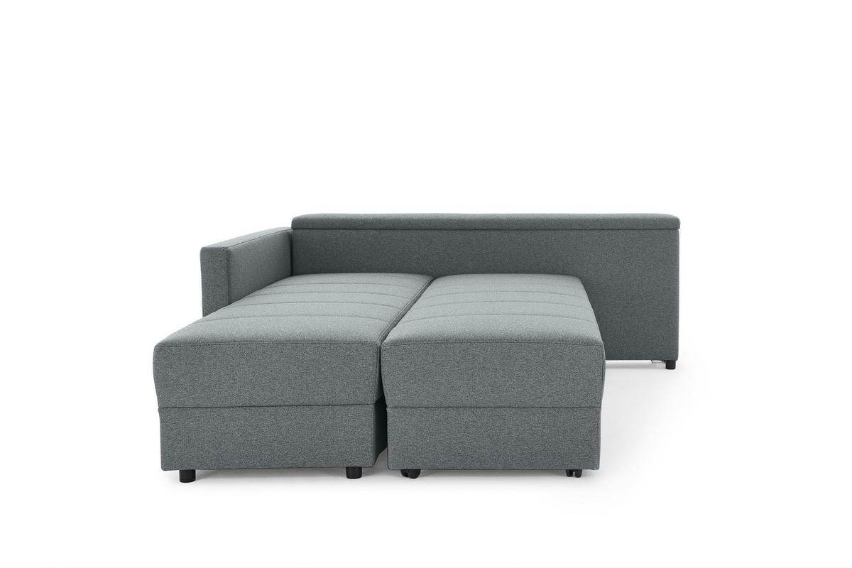 Ecksofa Looks IIi - Dunkelgrau/Schwarz, Design, Textil (287/229cm) - LOOKS by W.Joop